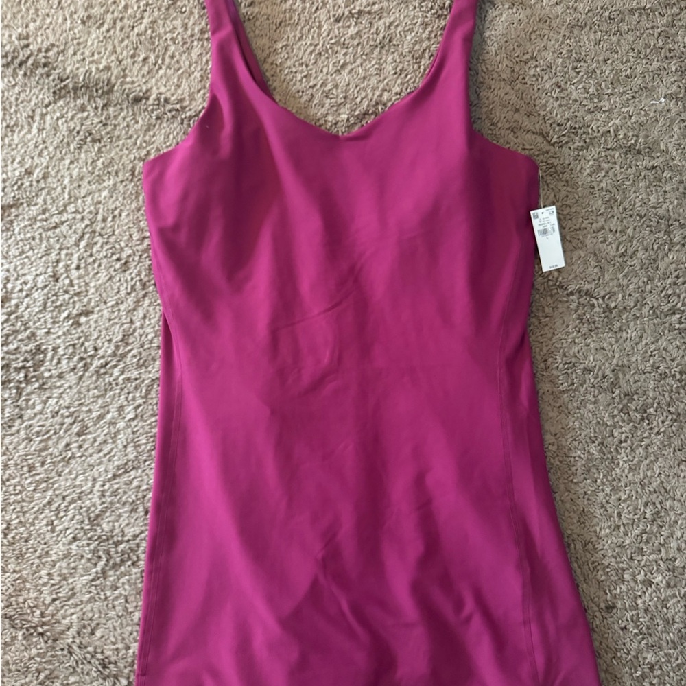 Women's magenta Sleeveless dress with shorts